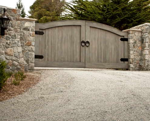 Existing wooden gates