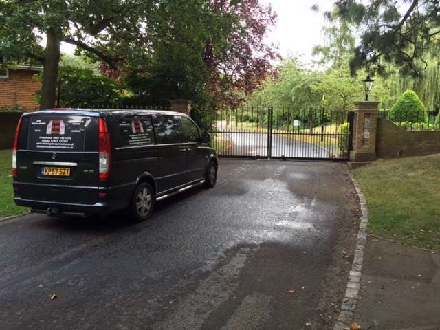 Damaged electric gates