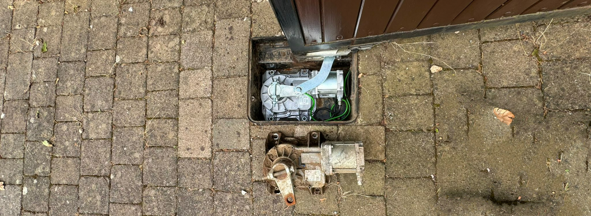 Damaged electric gates